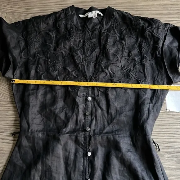 VERONICA BEARD ARCHIE FLORAL APPLIQUÉ DRESS IN BLACK SZ 2 598$