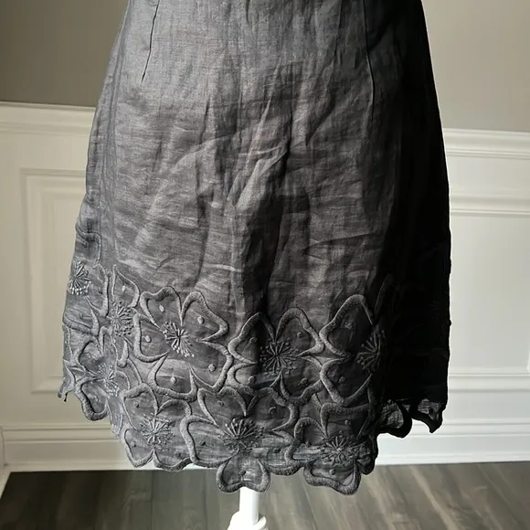 VERONICA BEARD ARCHIE FLORAL APPLIQUÉ DRESS IN BLACK SZ 2 598$