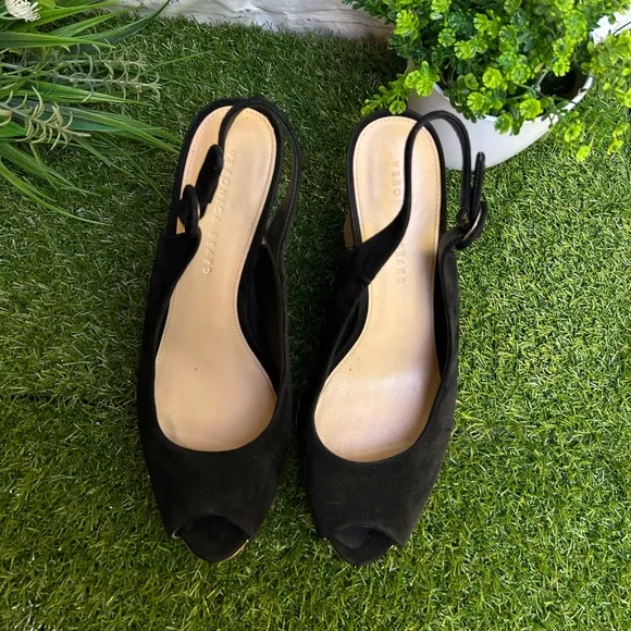 VERONICA BEARDali Sand Suede Peep-Toe Wedge Platform Sandals size 6.5