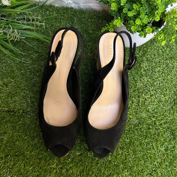 VERONICA BEARDali Sand Suede Peep-Toe Wedge Platform Sandals size 9