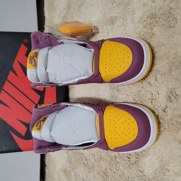 Vibrant High-Top Sneakers in Yellow and Purple