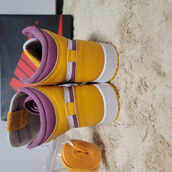Vibrant High-Top Sneakers in Yellow and Purple
