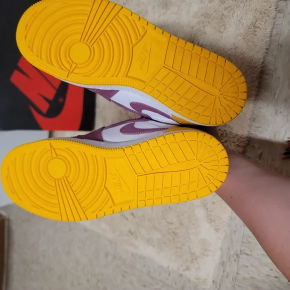 Vibrant High-Top Sneakers in Yellow and Purple