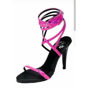 Victoria's Secret Colin STUART Neon Pink Strappy Heels 7.5 M