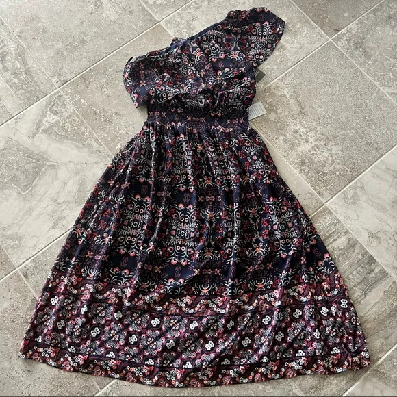 Vince Camuto One Shoulder Printed Maxi Dress, Size 16 NWT $168