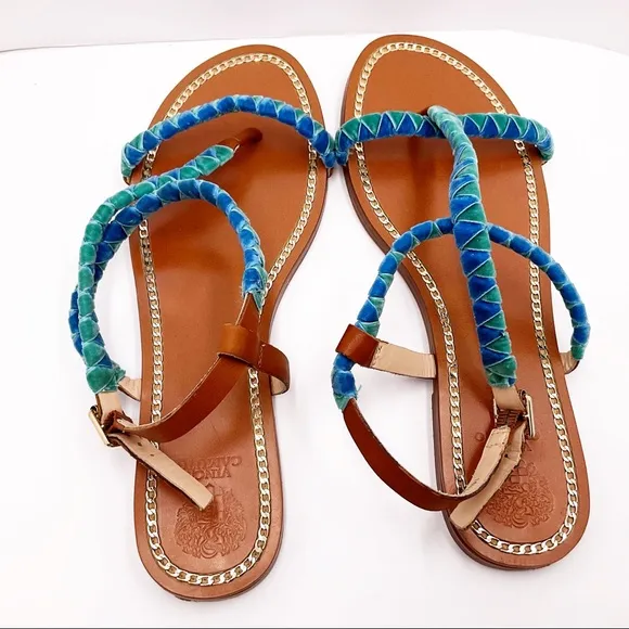 {Vince Camuto} Ramita Velvet Flat Sandals