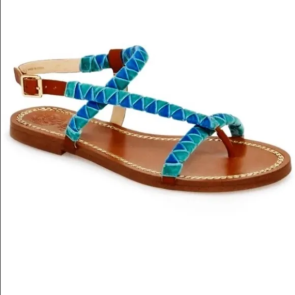 {Vince Camuto} Ramita Velvet Flat Sandals