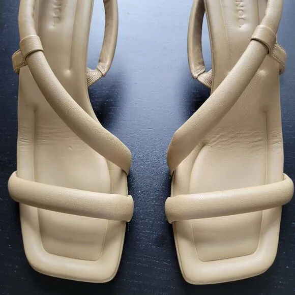 Vince Coline Tubular Leather Slingback Sandals in Blonde 9.5
