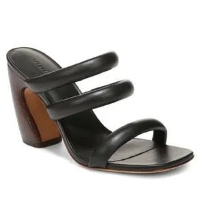 VINCE Dara Strappy Leather Block Heel Sandals in Black Size 9.5