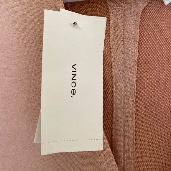 Vince. Double V-Neck Popover Tie Waist Midaxi Sheath Dress, Size Large
