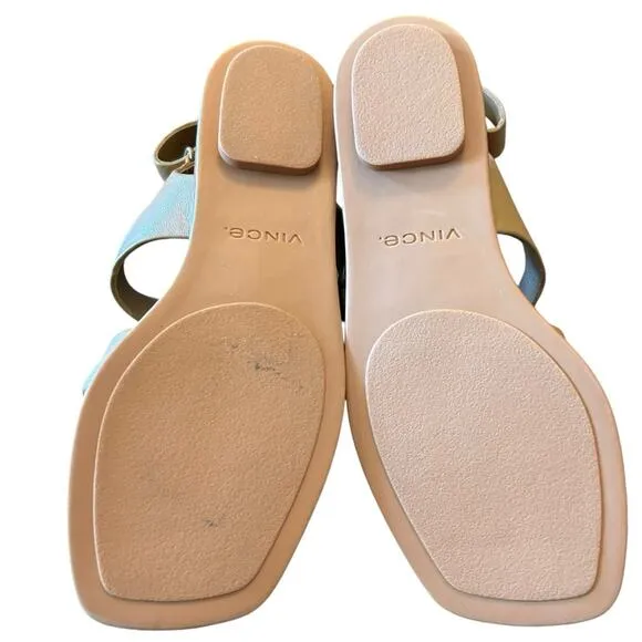 Vince Rava Strappy Fisherman Leather Sandals Minimal Sophisticated Tan NEW 6