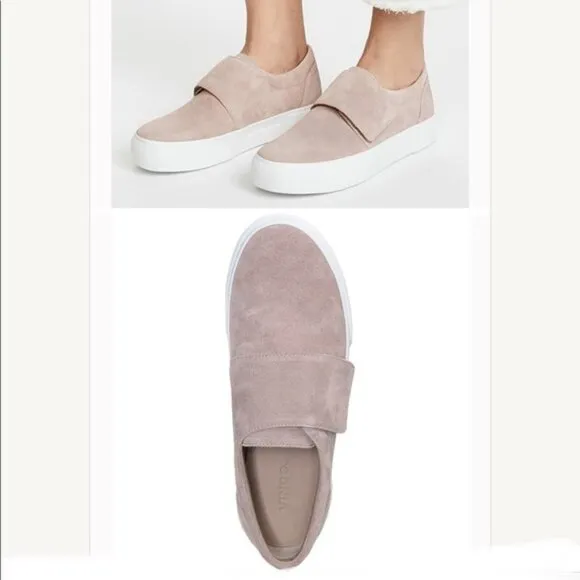 Vince Suede Cage Sport Slip On Platform Sneakers 8.5