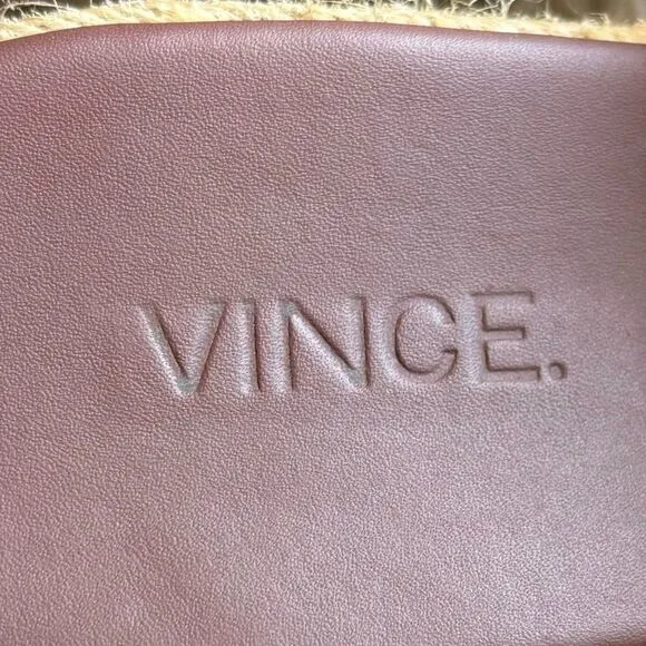 Vince Suede Solana Platform Espadrille  Wine Red Sandal Size  7.5