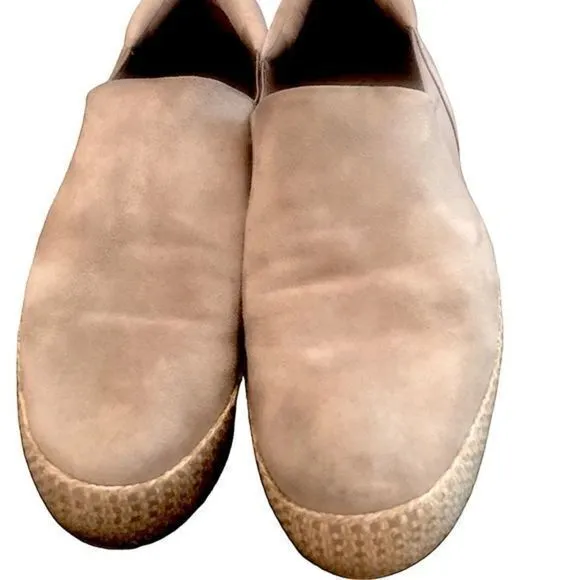 Vince Suede Taupe Platform Espadrilles Size 9