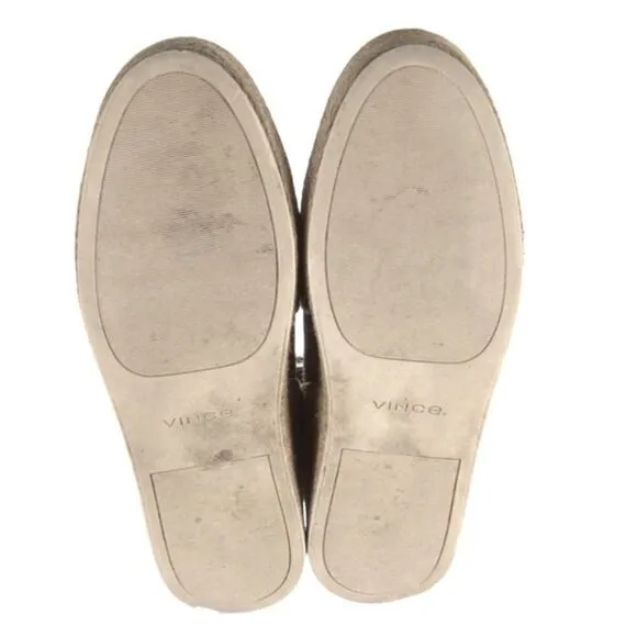 Vince Suede Taupe Platform Espadrilles Size 9