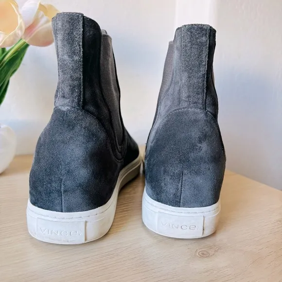 Vince Women’s Nira High-Top Suede Slip-On Sneakers