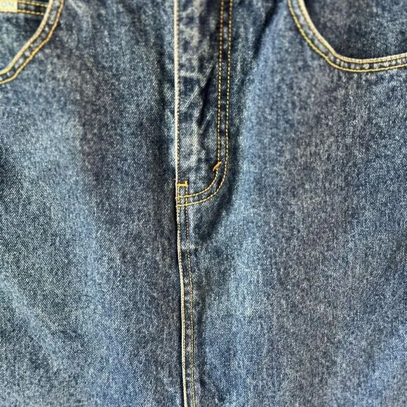 Vintage 80s Western Sasson Basics Denim Pencil Skirt