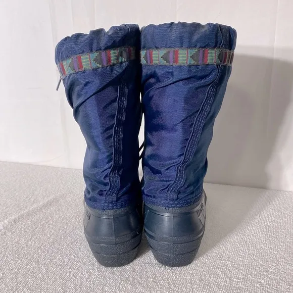 Vintage Baffin Navy Blue Insulated Winter Boots 9
