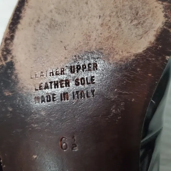 Vintage Bally Italian Black Leather Slip On Loafers Dress Shoes, 6.5 M, 8.5W