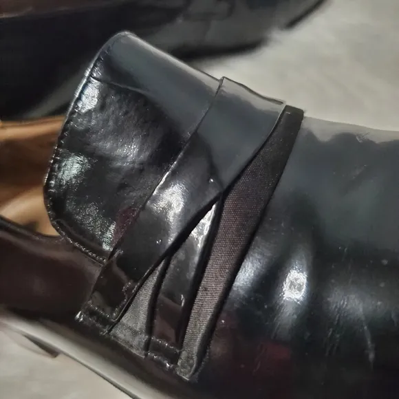 Vintage Bally Italian Black Leather Slip On Loafers Dress Shoes, 6.5 M, 8.5W