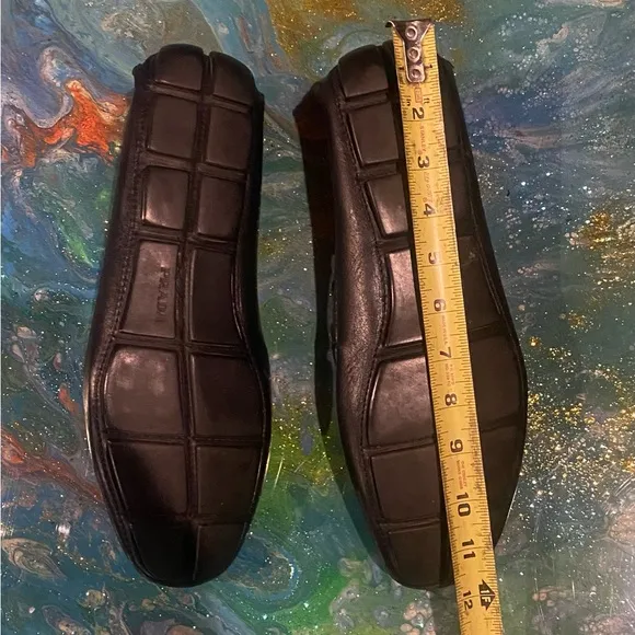 VINTAGE CLASSIC Prada Men's Black Loafers SIZE 45