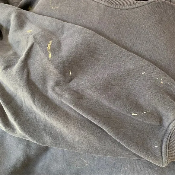 Vintage FILA Crewneck Pullover Sweatshirt Distressed Size XL Navy