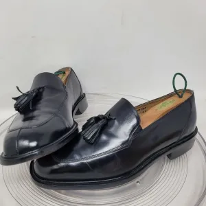 Vintage Florsheim IMPERIAL Black Tassel Loafers Mens 8 D Made in ITALY Worn 2x