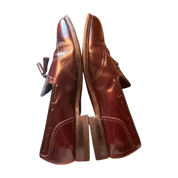 Vintage Florsheim Imperial Tassel Loafers 13D Brown Leather Wingtip Dress Shoe