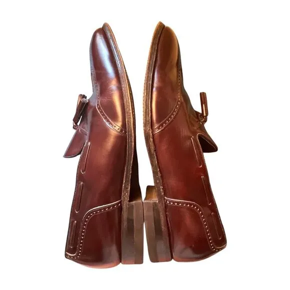 Vintage Florsheim Imperial Tassel Loafers 13D Brown Leather Wingtip Dress Shoe