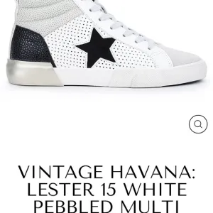 Vintage Havana 1954 White and Black Star High-Top Sneakers