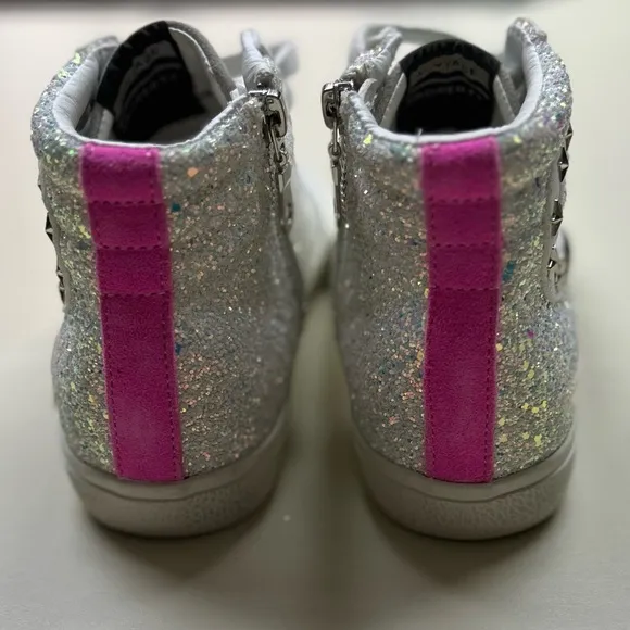 Vintage Havana Girls Rita Glitter Star High Top Sneakers 5M Youth