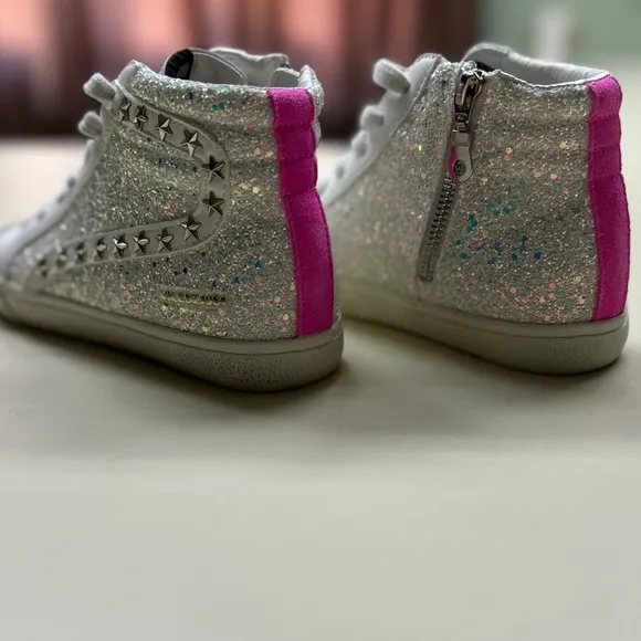 Vintage Havana Girls Rita Glitter Star High Top Sneakers 5M Youth