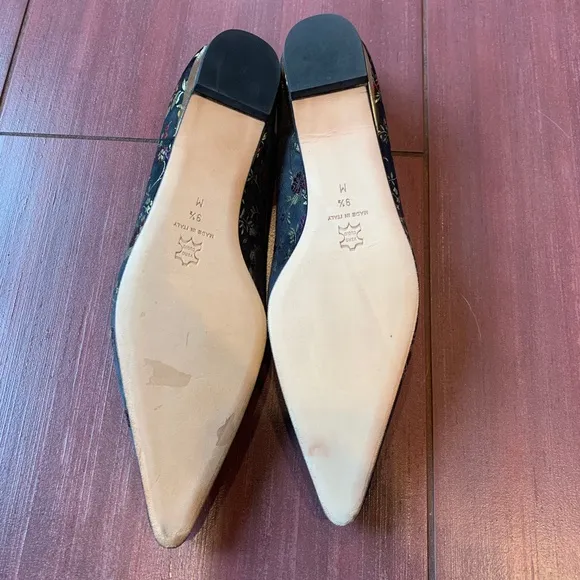 Vintage ISAAC by Isaac Mizrahi silk brocade flats