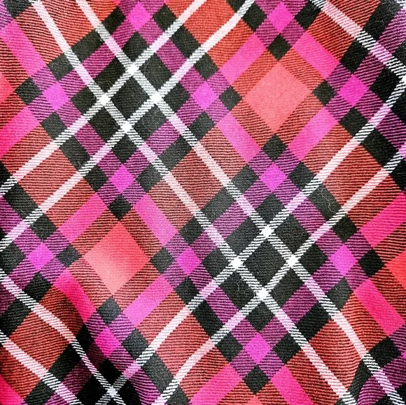 Vintage Lord &amp; Taylor Plaid 100% Wool A-Line High Waisted Pleated Midi Skirt 10