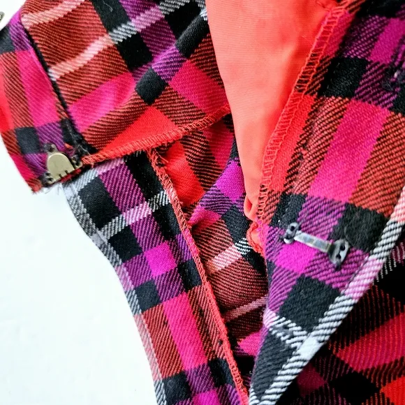 Vintage Lord &amp; Taylor Plaid 100% Wool A-Line High Waisted Pleated Midi Skirt 10