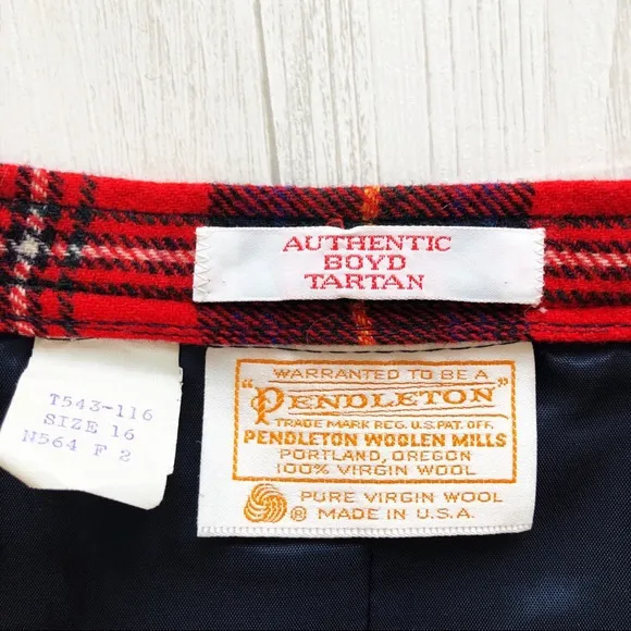 Vintage Pendleton Boyd Tartan Skirt Modern 8/10/12