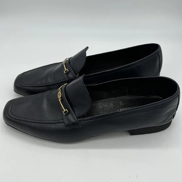 Vintage Pierre Cardin Navy Dress Shoes Loafers Size 10