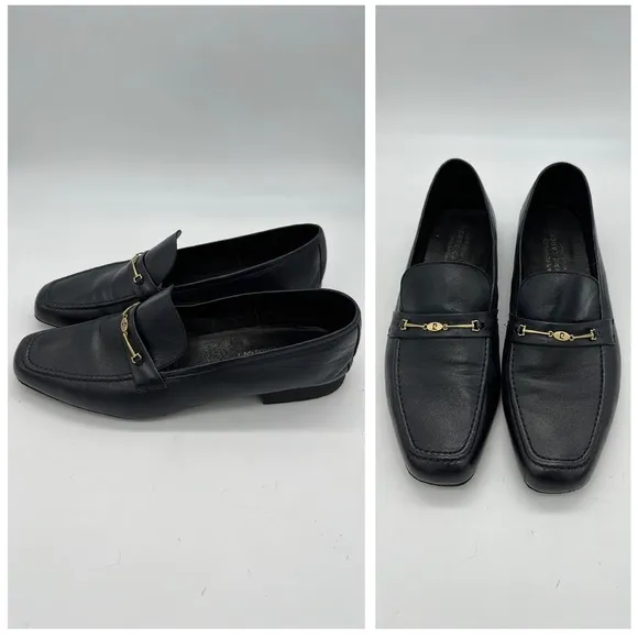 Vintage Pierre Cardin Navy Dress Shoes Loafers Size 10