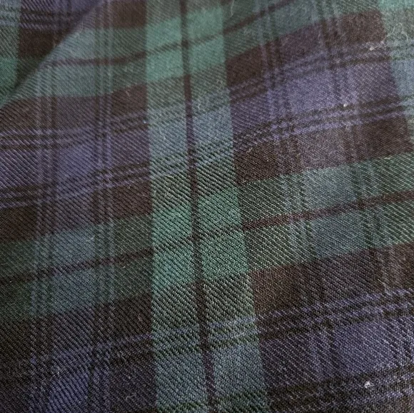 Vintage Ralph Lauren Tartan Plaid Wool Pleated High Waist A-Line Midi Skirt 10