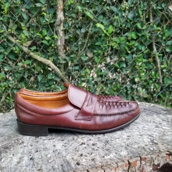 Vintage Stuart McGuire woven leather Dress Shoes
