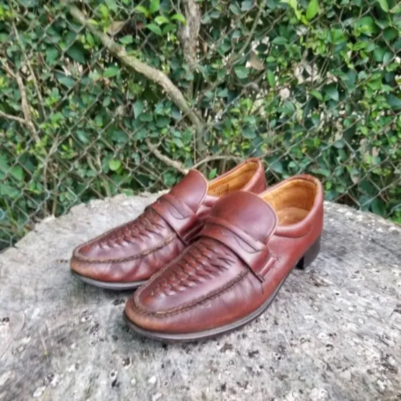 Vintage Stuart McGuire woven leather Dress Shoes