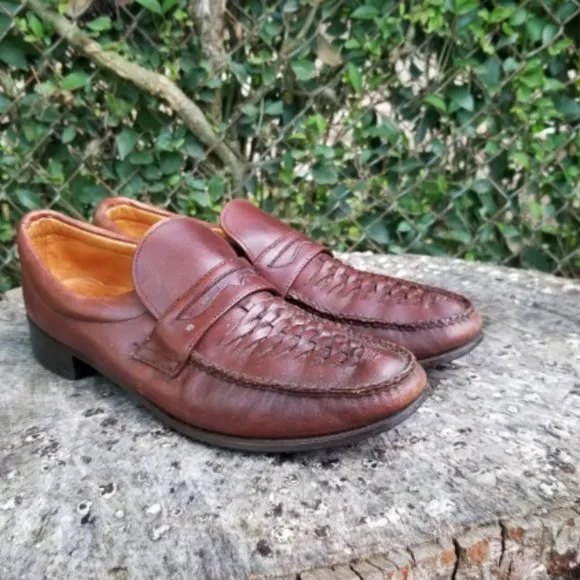 Vintage Stuart McGuire woven leather Dress Shoes