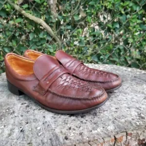 Vintage Stuart McGuire woven leather Dress Shoes