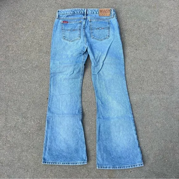 Vintage Y2K MUDD Jeans low rise flare stiff denim Size 11