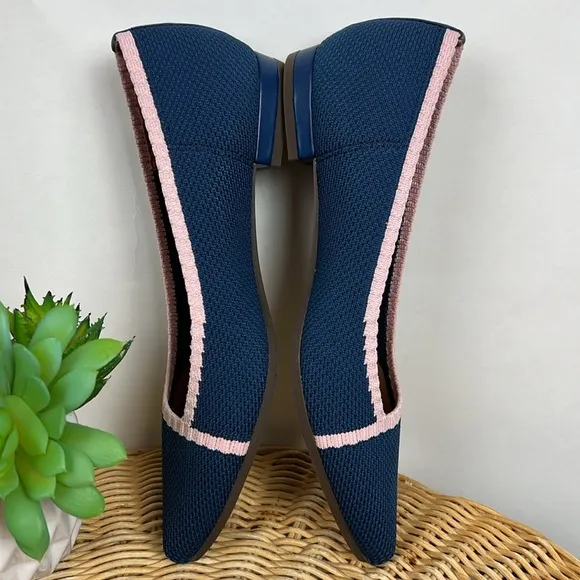 Vionic Dahlia Ballet Skimmer Flats Woven Pointed Toe 6.5