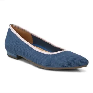 Vionic Dahlia Ballet Skimmer Flats Woven Pointed Toe 6.5