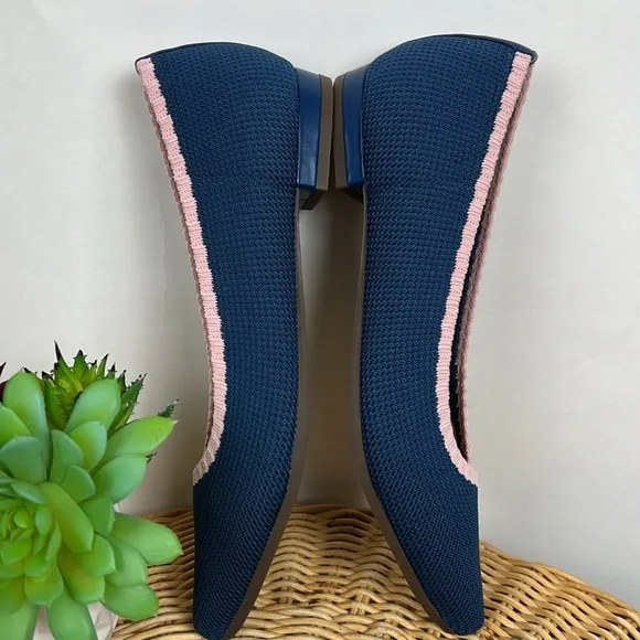 Vionic Dahlia Ballet Skimmer Flats Woven Pointed Toe 6.5