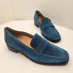 Vionic loafers women's 7 royal blue suede Sellah preppy comfy classic new $139