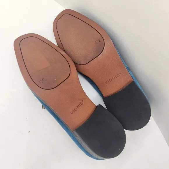 Vionic loafers women's 7 royal blue suede Sellah preppy comfy classic new $139