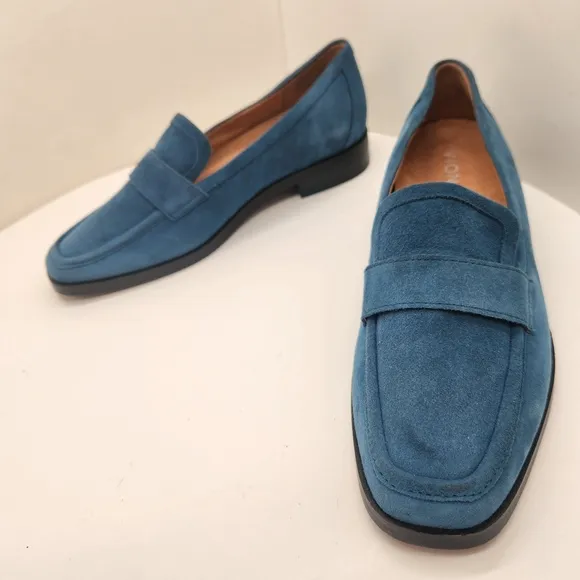 Vionic loafers women's 7 royal blue suede Sellah preppy comfy classic new $139